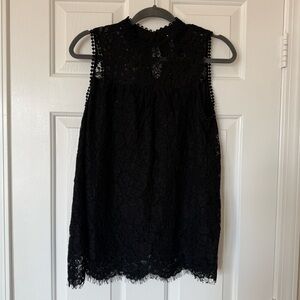 Xhilaration Black Lace Sleeveless Top